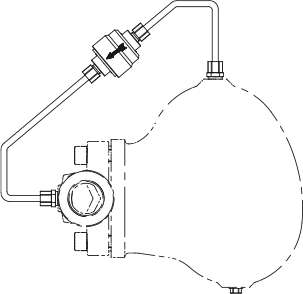 Fig. 7-4: Float trap with a external bimetallic air vent, ARI Type CONA®S 631 with mounted ARI Type CONA®M 614 